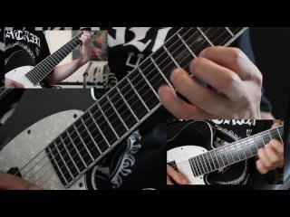 esp ltd sct-607b stephen carpenter demo with paris electric guitar baritone