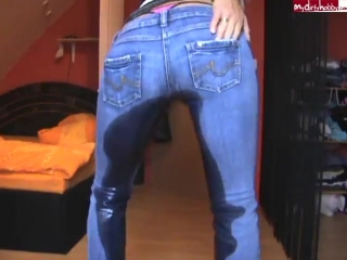 poured into tight jeans